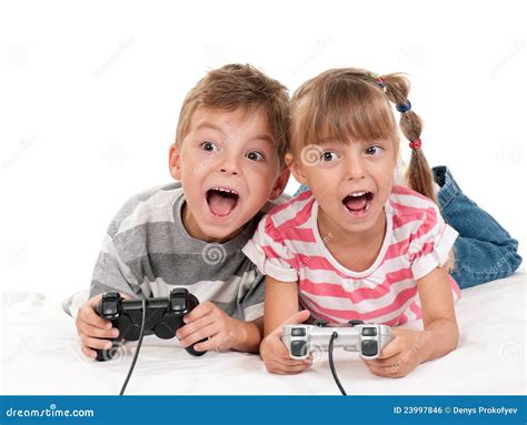 boy and girl playing video games